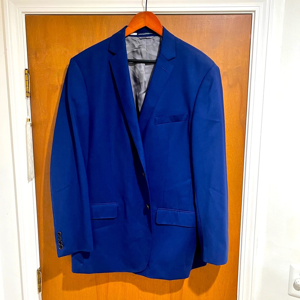 Hart Schaffner Marx 46l Cobalt Blue Blazer